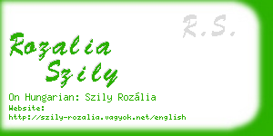 rozalia szily business card